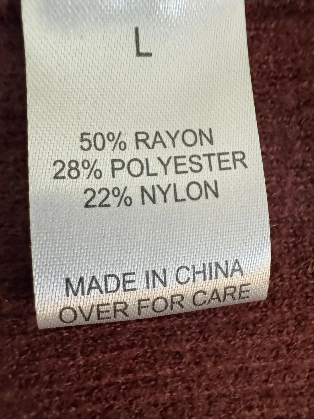 Fortune + Ivy Cream, Burgandy and Brown Colorblock Crewneck Sweater SZ L